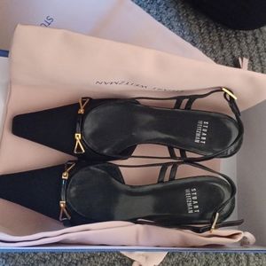 Stuart Weitzman Black Pumps with Gold